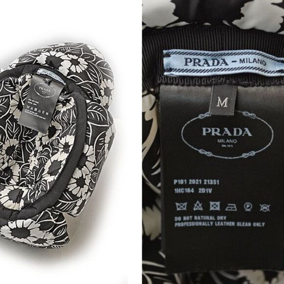 Prada Hat Cap Bucket Hat 1 Hc164 Filled Ear Cabas With Triangle Logo